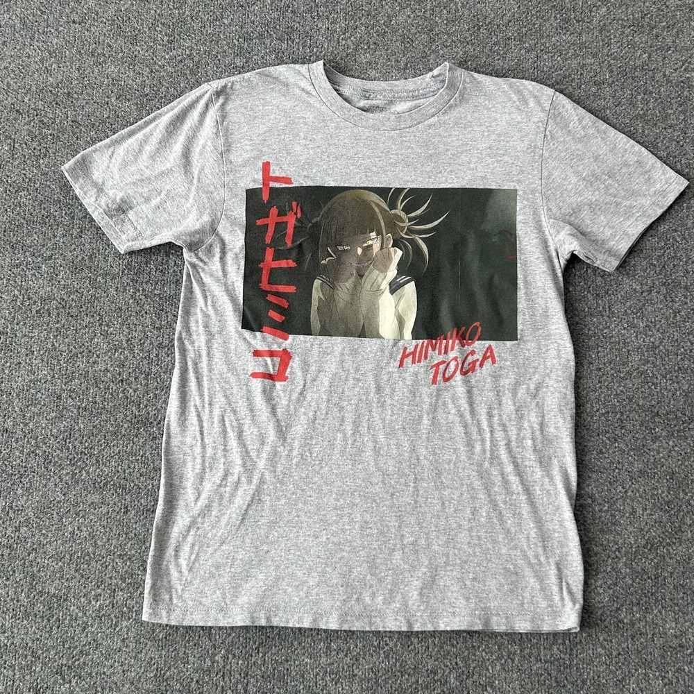 My Hero Academia Shirt Mens Small Gray Himiko Toga Graphic Villain Anime Tee